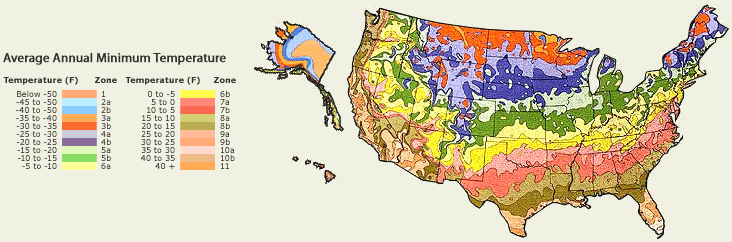 USDA Zone Map USDA Zone Hardiness Map