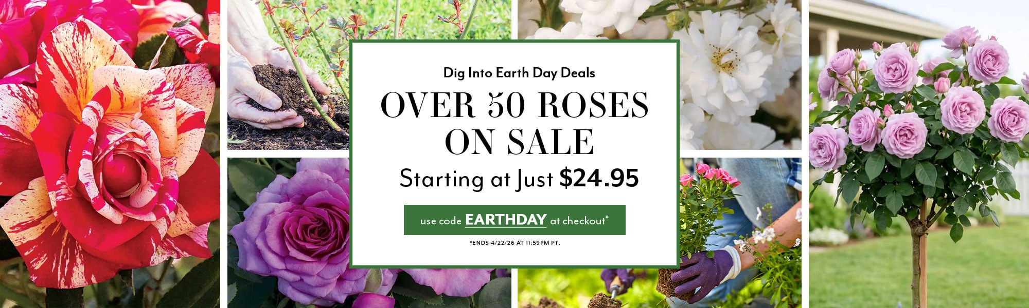 Earth Day Event: Over 50 Roses on Sale as low as $24.95 with code EARTHDAY