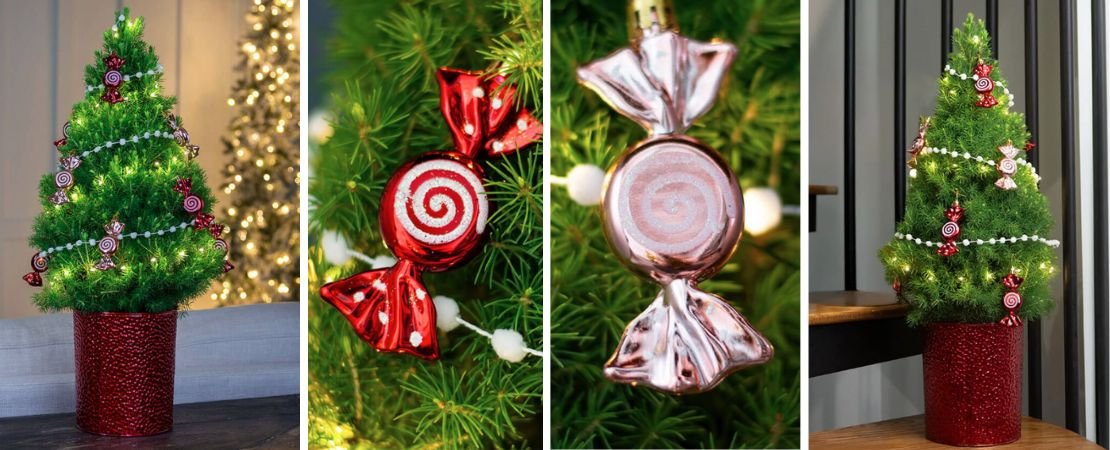 Peppermint Twist Mini Christmas Tree