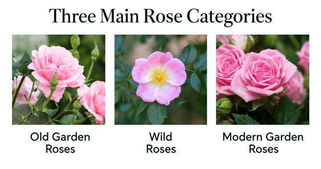 The 3 Main Rose Categories