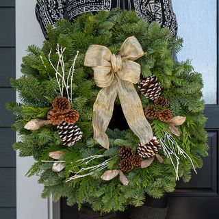 Winter Shimmer Fresh Evergreen Wreath