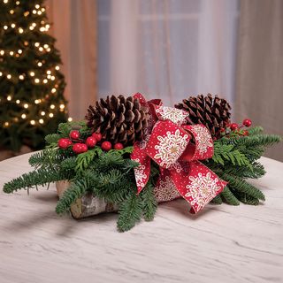 White Birch Christmas Centerpiece