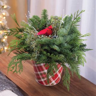Cardinal Wishes Christmas Centerpiece