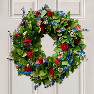 Patriot Salute Dried Floral Wreath