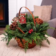 Woodland Basket Christmas Centerpiece Thumb