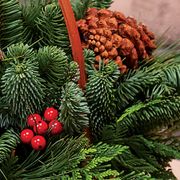 Woodland Basket Christmas Centerpiece Alternate Image 2