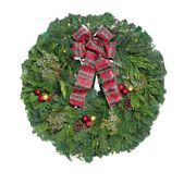 Classic Plaid Fresh Evergreen Wreath Alternate Image 3