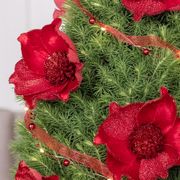 Winter Ruby Magnolia Decorated Christmas Tree Alternate Image 1