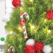 Candy Cane Swirl Decorated Christmas Tree Alternate Image 1