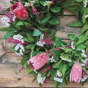 Fresh Ruscus, Bay Leaf and Pink Misty Wreath Alternate Image 2