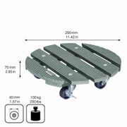 Wagner&reg; 11.4-Inch Round Plant Caddy - Sage Green Alternate Image 1