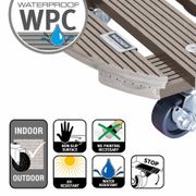 Wagner&reg;11.4-Inch Round Plant Caddy - Taupe Brown Alternate Image 3