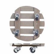 Wagner&reg;11.4-Inch Round Plant Caddy - Taupe Brown Alternate Image 4
