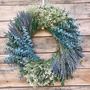 Sweet Serenity Dried Lavender, Babys Breath and Eucalyptus Wreath