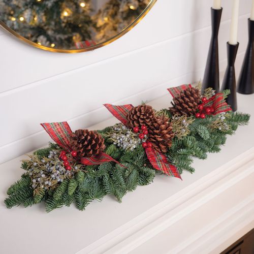 Berries & Bows Christmas Garland Image