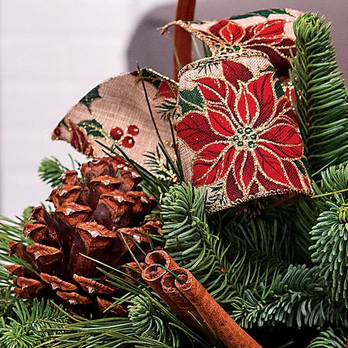 Woodland Basket Christmas Centerpiece Image