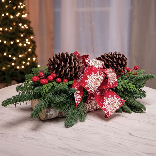 White Birch Christmas Centerpiece Image