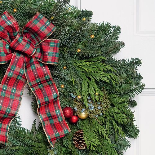 Classic Christmas Wreath with Lights Image