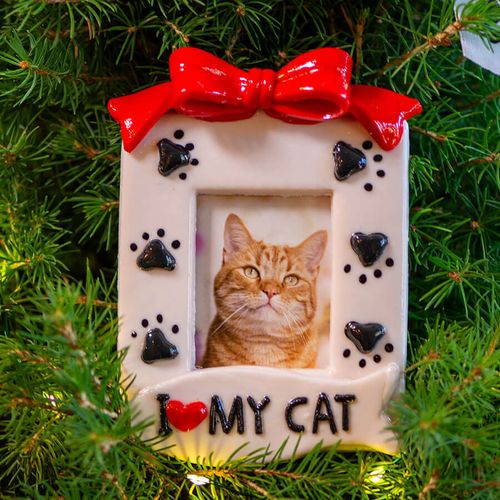 Love My Kitty Potted Christmas Tree Image