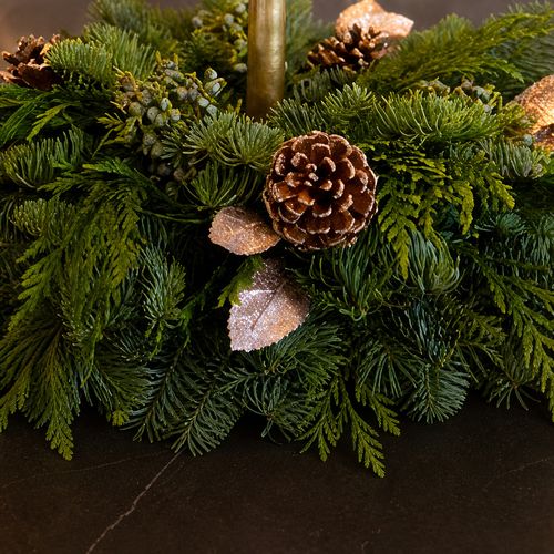 Winter Shimmer Fresh Evergreen Centerpiece Image