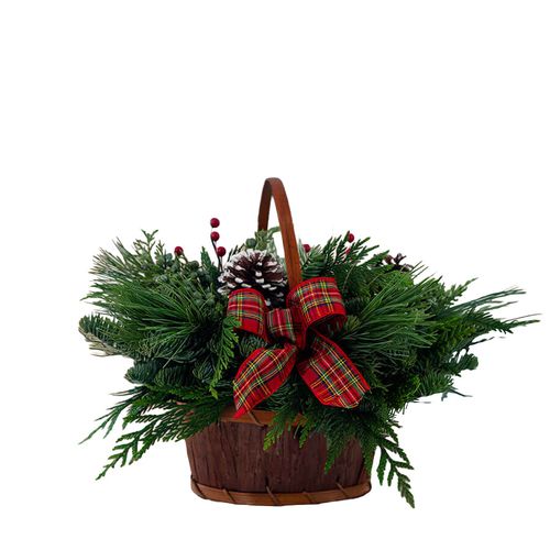 Home for the Holidays Fresh Evergreen Centerpiece Image