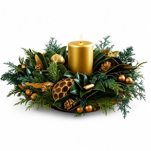 Golden Memories Fresh Magnolia Centerpiece Image