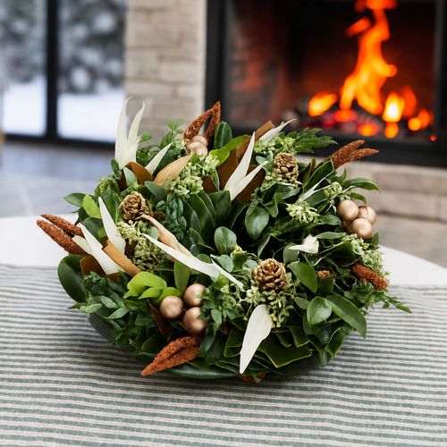 Fireside Spice Fresh Magnolia Centerpiece Image