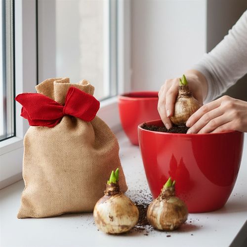 Grow & Bloom Red Lion Amaryllis Gift Set Image
