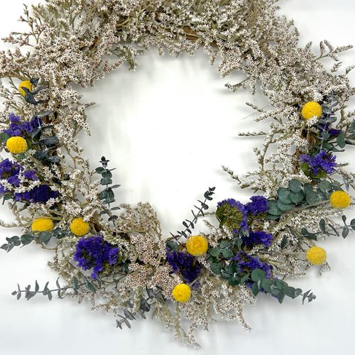 Moonstone Glow Dried Floral Wreath Image