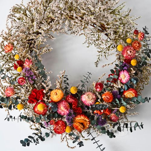 Spring Meadow Dried Floral Wreath Image