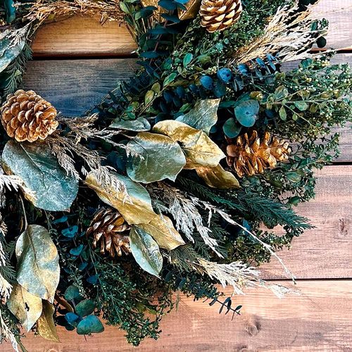 Winter Radiance Preserved Floral Wreath Image
