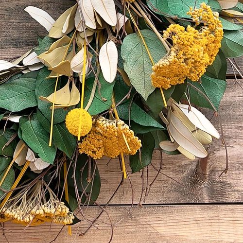 Farmhouse Sunrise Preserved Floral Wreath Image