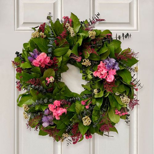 Sunset Bliss Dried Floral Wreath Image