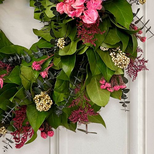 Sunset Bliss Dried Floral Wreath Image