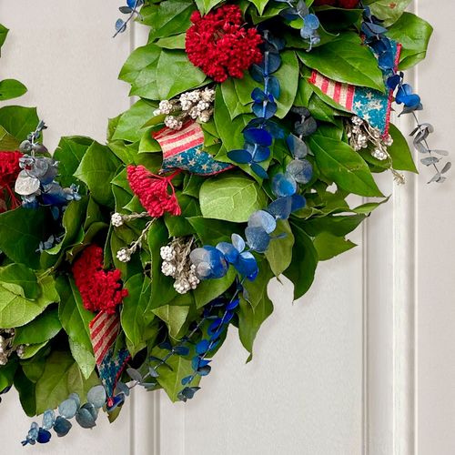 Patriot Salute Dried Floral Wreath Image