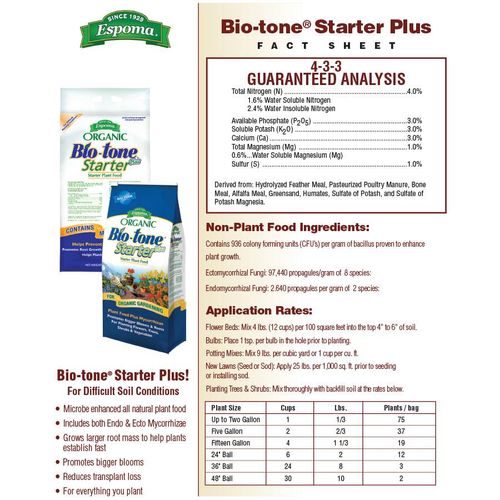 Espoma Organic&reg; Bio-tone&reg; Starter Plus Plant Food Image