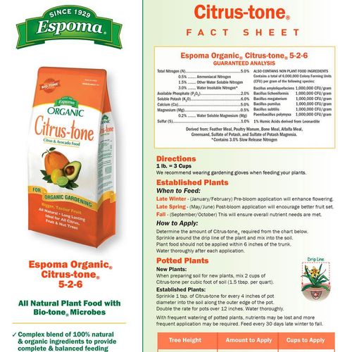 Espoma Organic&reg; Citrus-tone&reg; Citrus and Avocado Food Image