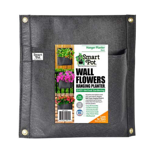 Smart Pot&reg; Wall Flower Hanging Planter 3-Gallon Fabric Planter (Black) Image