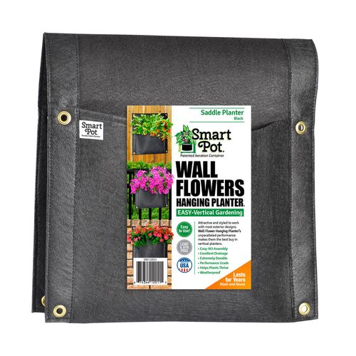 Smart Pot&reg; Wall Flower Saddle Planter 6-Gallon Fabric Planter (Black) Image