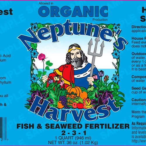 Neptune's Harvest Organic Fish & Seaweed  (2-3-1) Fertilizer 36 oz. Image