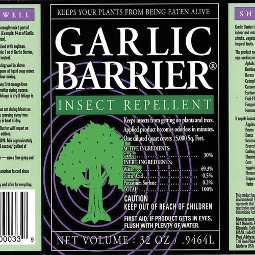 Garlic Barrier&reg; Organic Garden Insect Repellent Concentrate 32 oz. Image