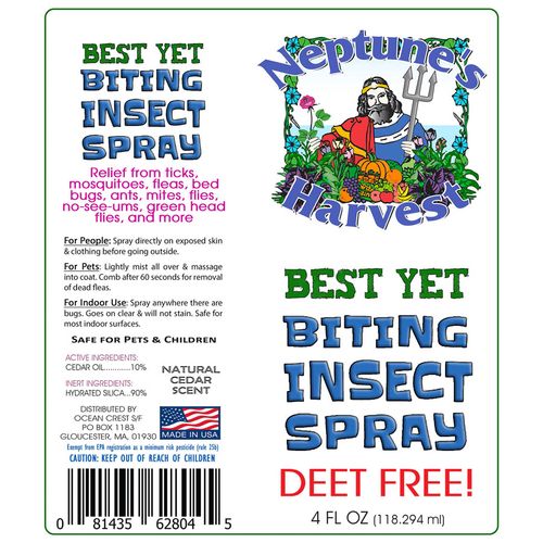 Neptune's Harvest Biting Insect Repellent Best Yet Natural Bug Spray 4 oz. Image
