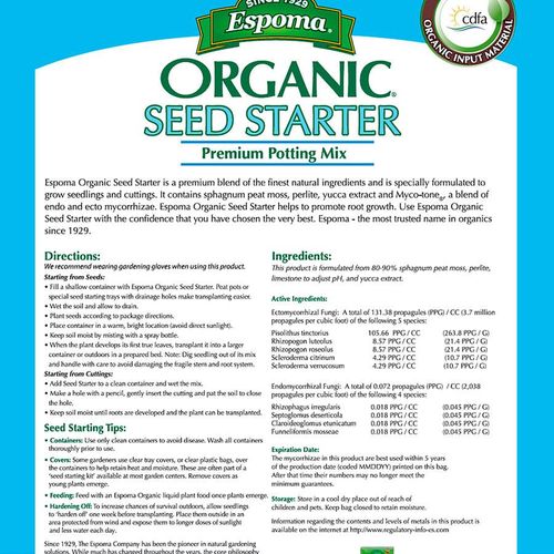 Espoma Organic&reg; Seed Starter Mix Image