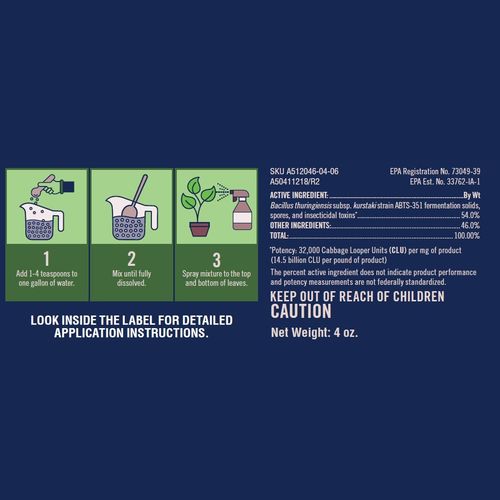 Magic Gardener&reg; Caterpillar Control Organic Biological Insecticide 4 oz Image