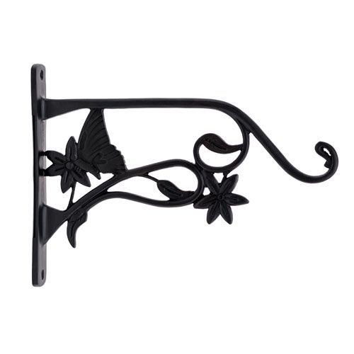 Restorers Brass Butterfly & Flower Plant Hanger - Pair Image