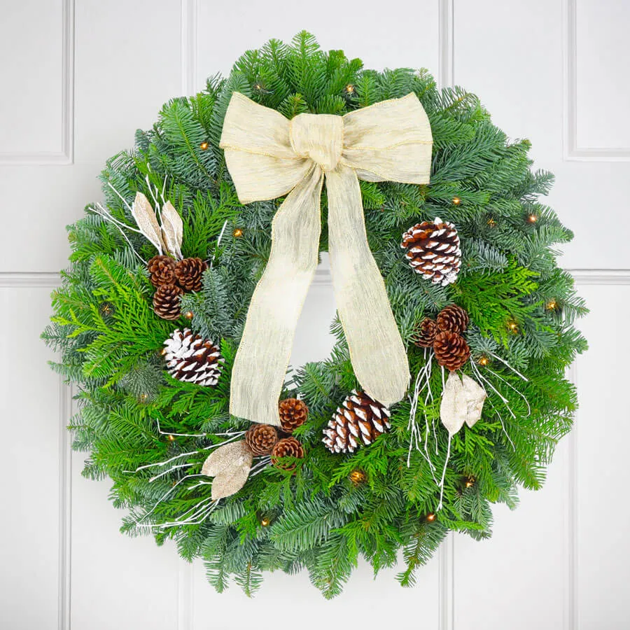 Winter Shimmer Wreath with Lights | Jackson & Perkins