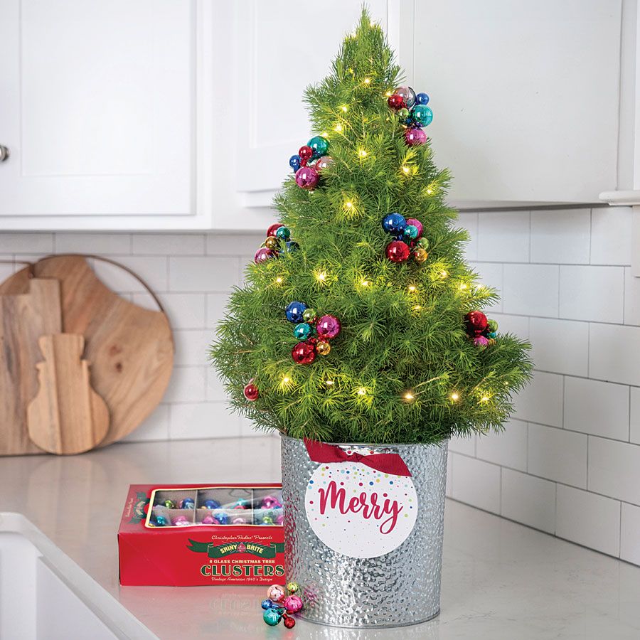 Shiny Brite Tabletop Christmas Tree Image
