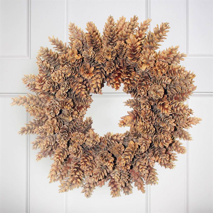 Natural Pinecone Holiday Wreath Image